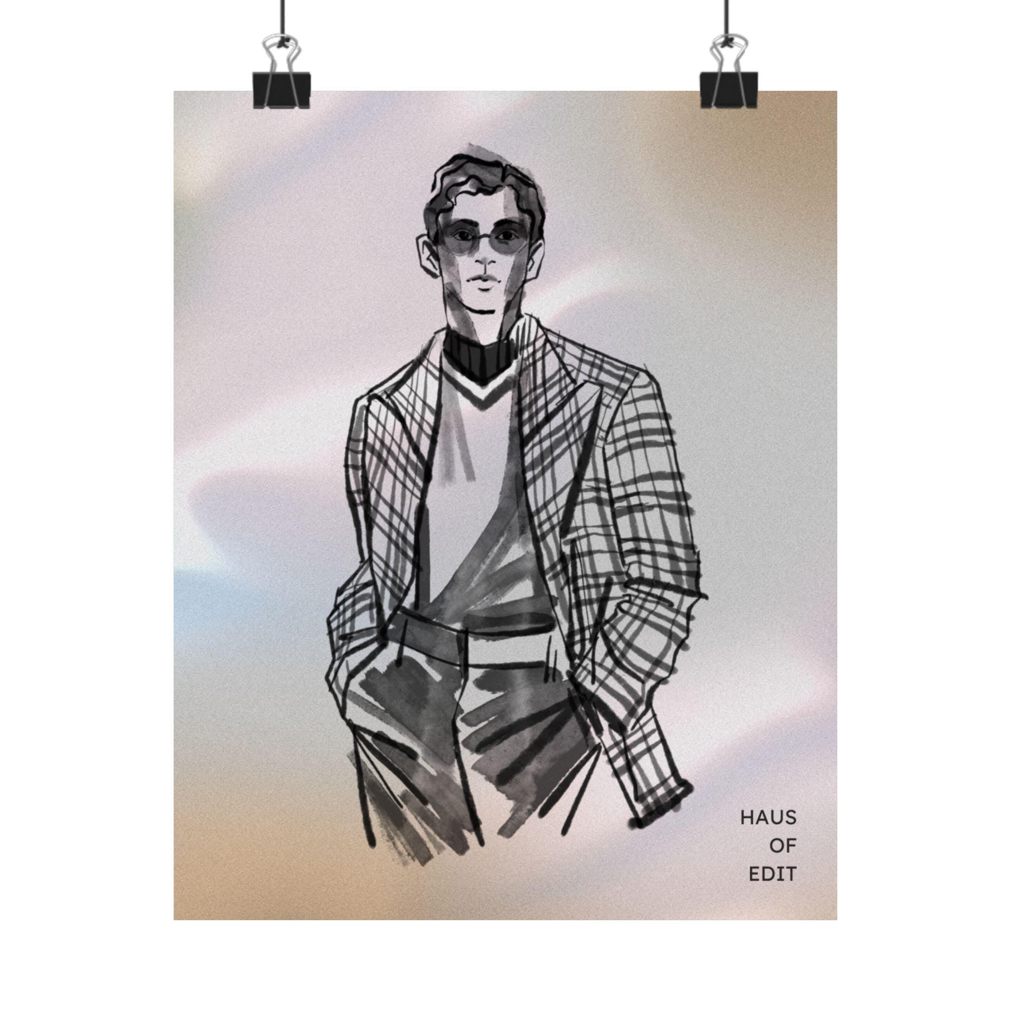 Haus Of Edit Vertical Poster - Male Fashion Artwork for Home