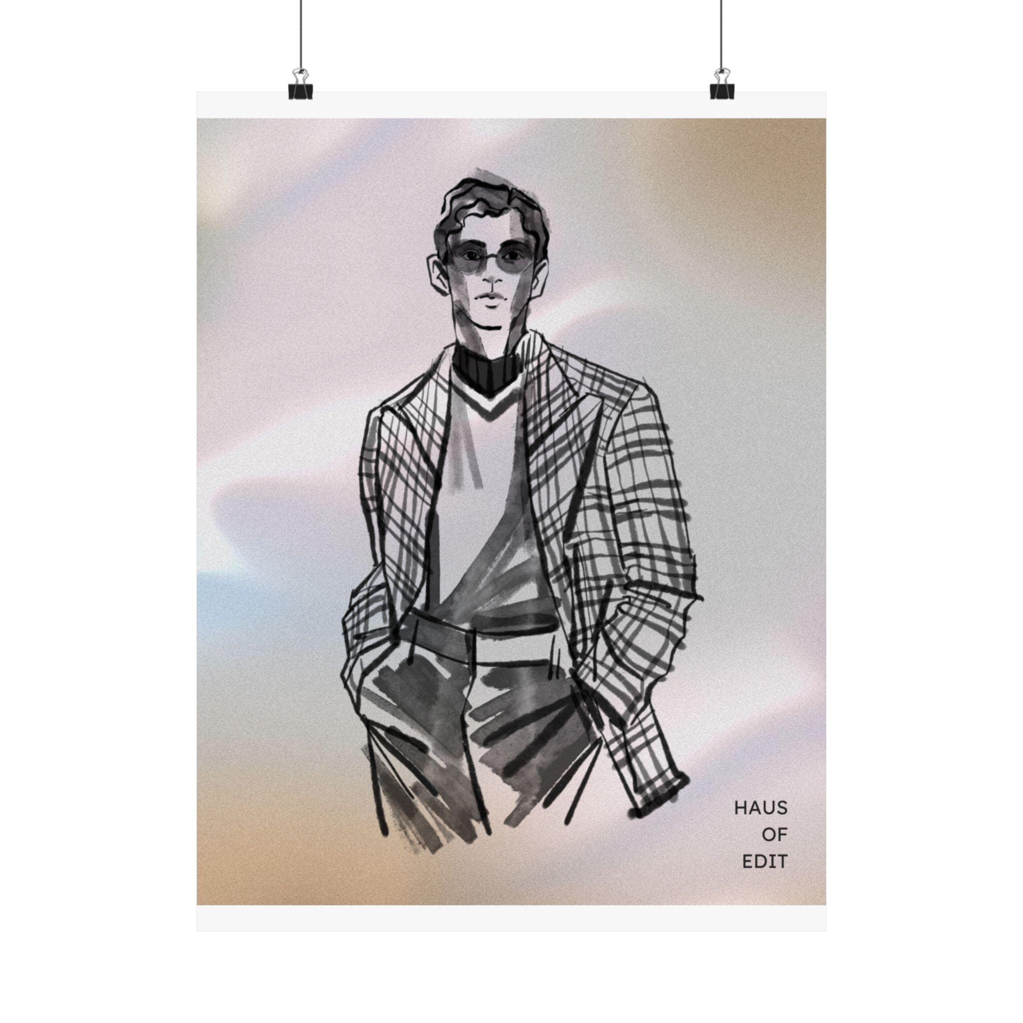 Haus Of Edit Vertical Poster - Male Fashion Artwork for Home