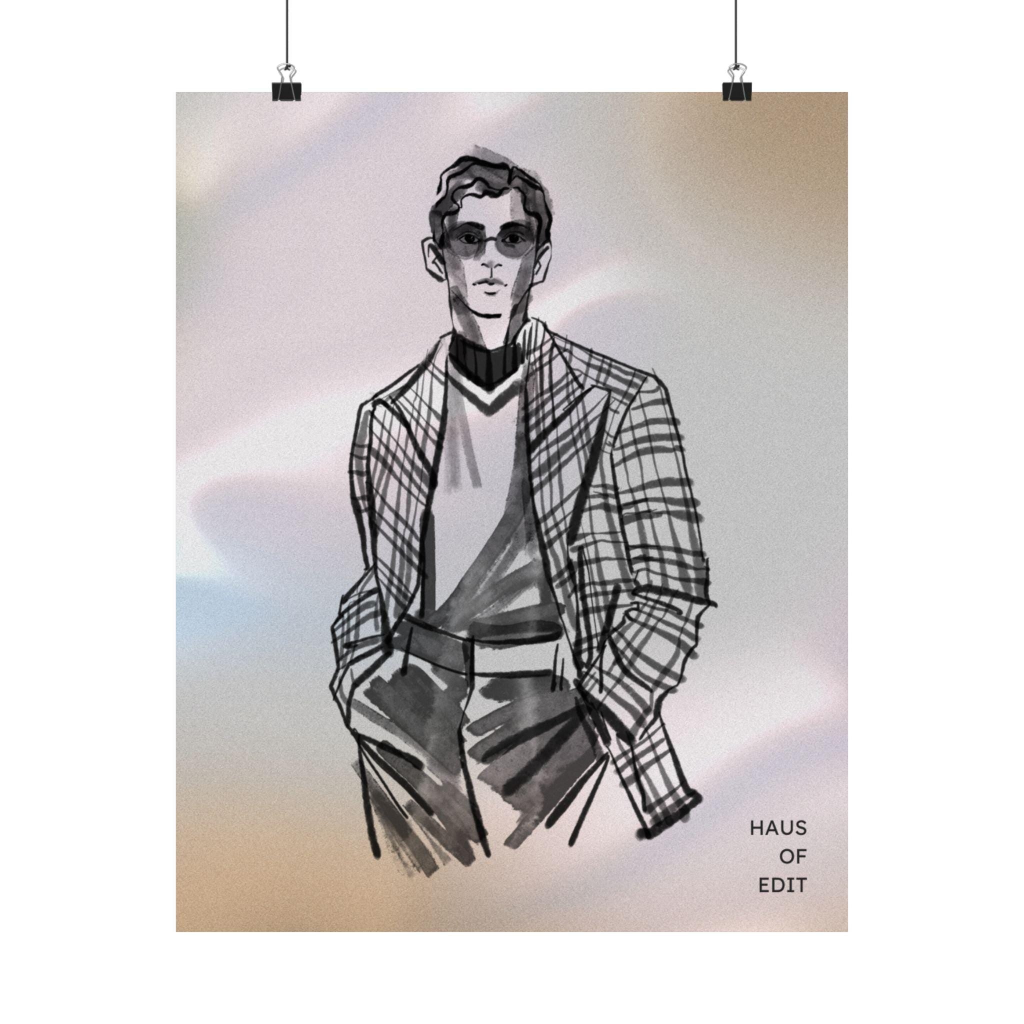 Haus Of Edit Vertical Poster - Male Fashion Artwork for Home