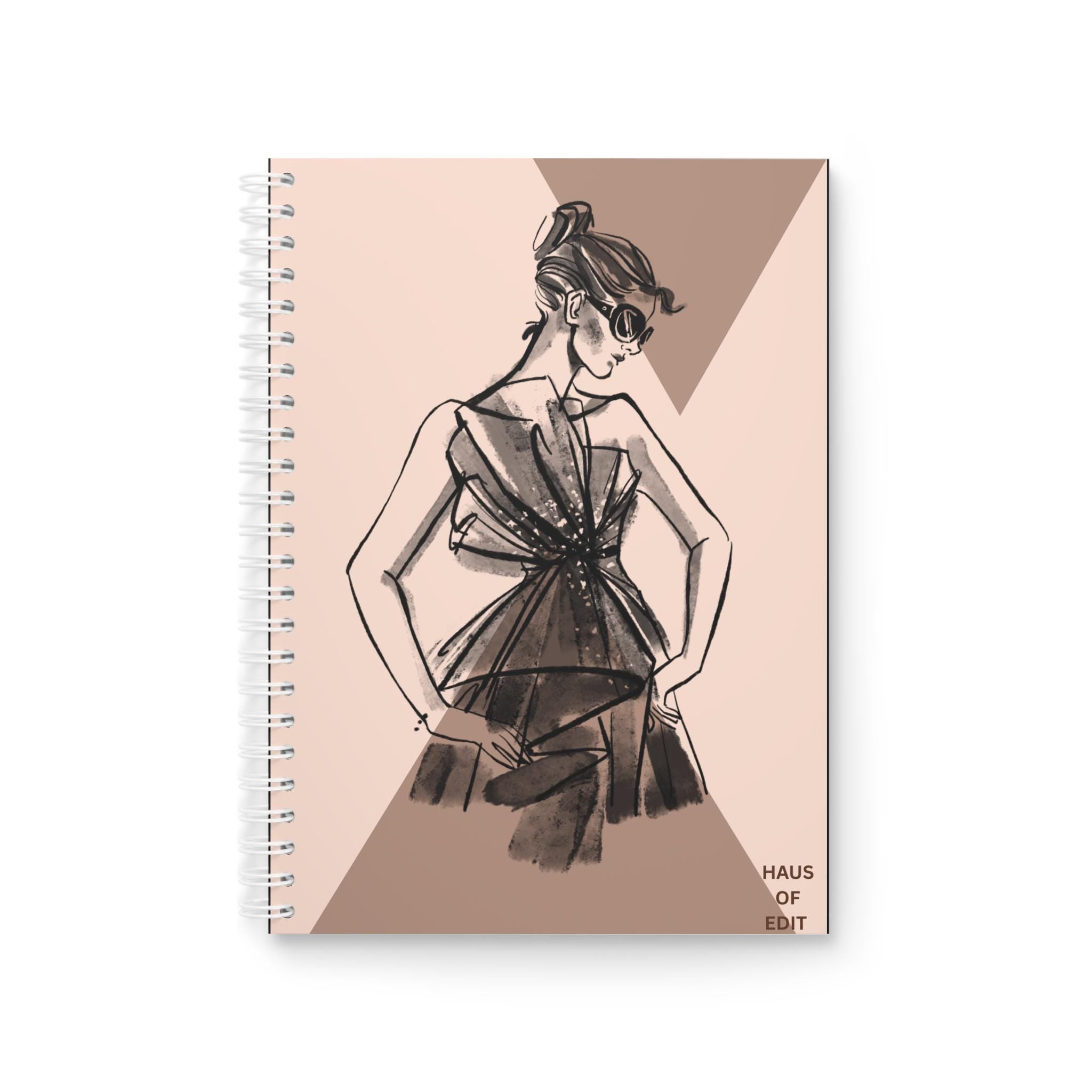 Fashion Diary Notebook Spiral Notebook by Haus of Edit