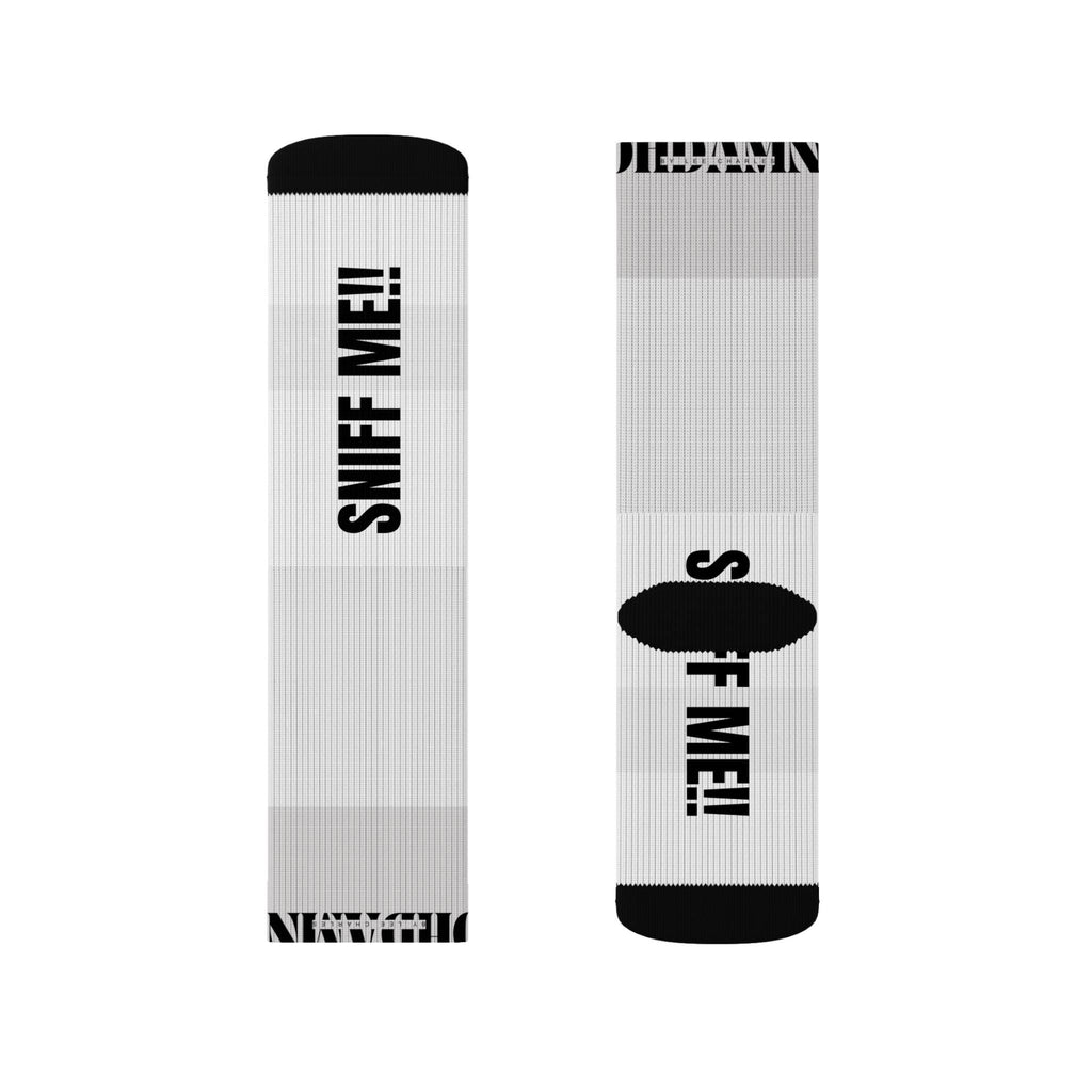 Gay Fetish Sublimation Socks, LGBT Pride Socks for Sock Lovers and Sniffers, OHDAMN by Lee Charles