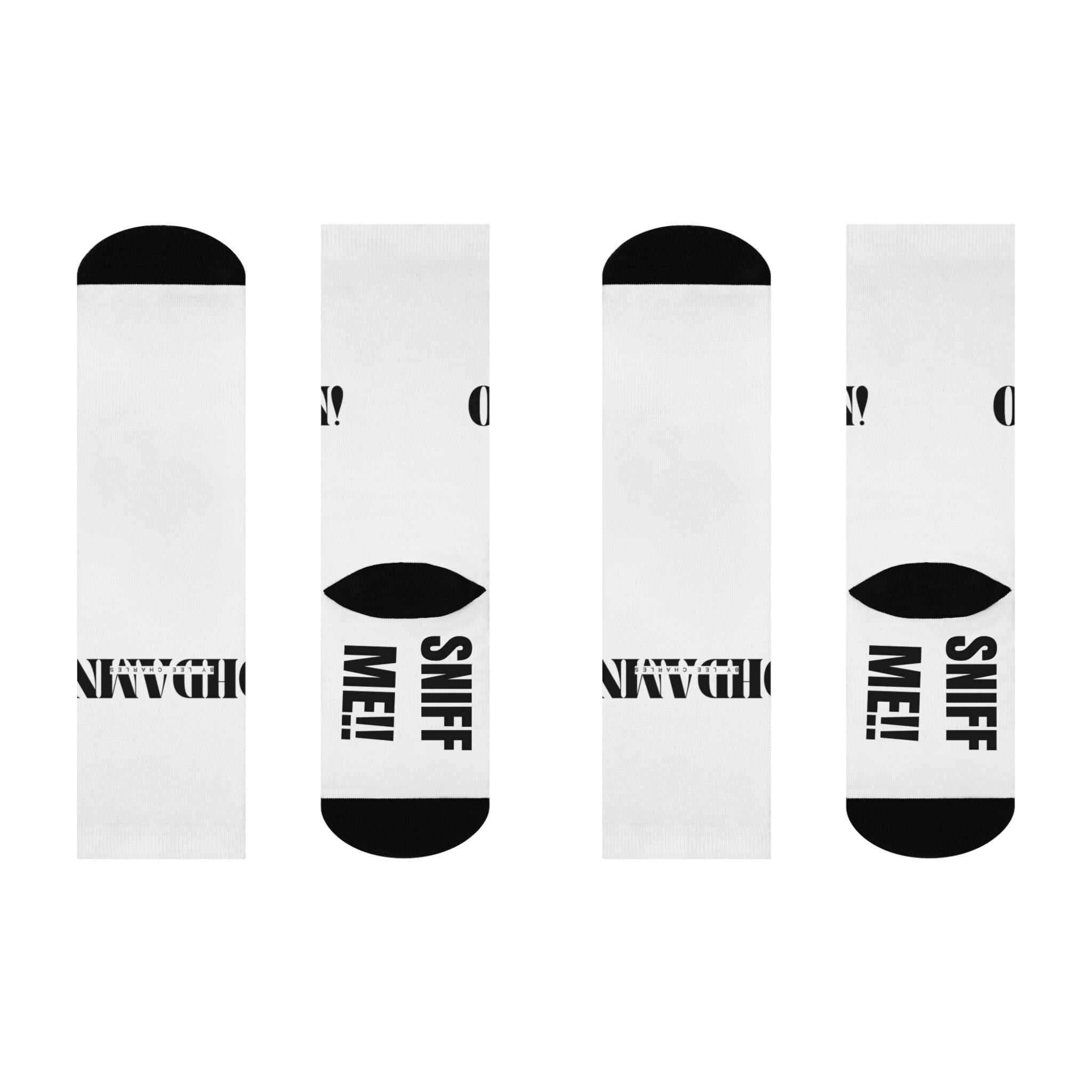 Fetish Socks, Oh Damn Fetishwear, Unique Crew Socks, Trendy Socks, Bold Sock Design, Fetish Clothing