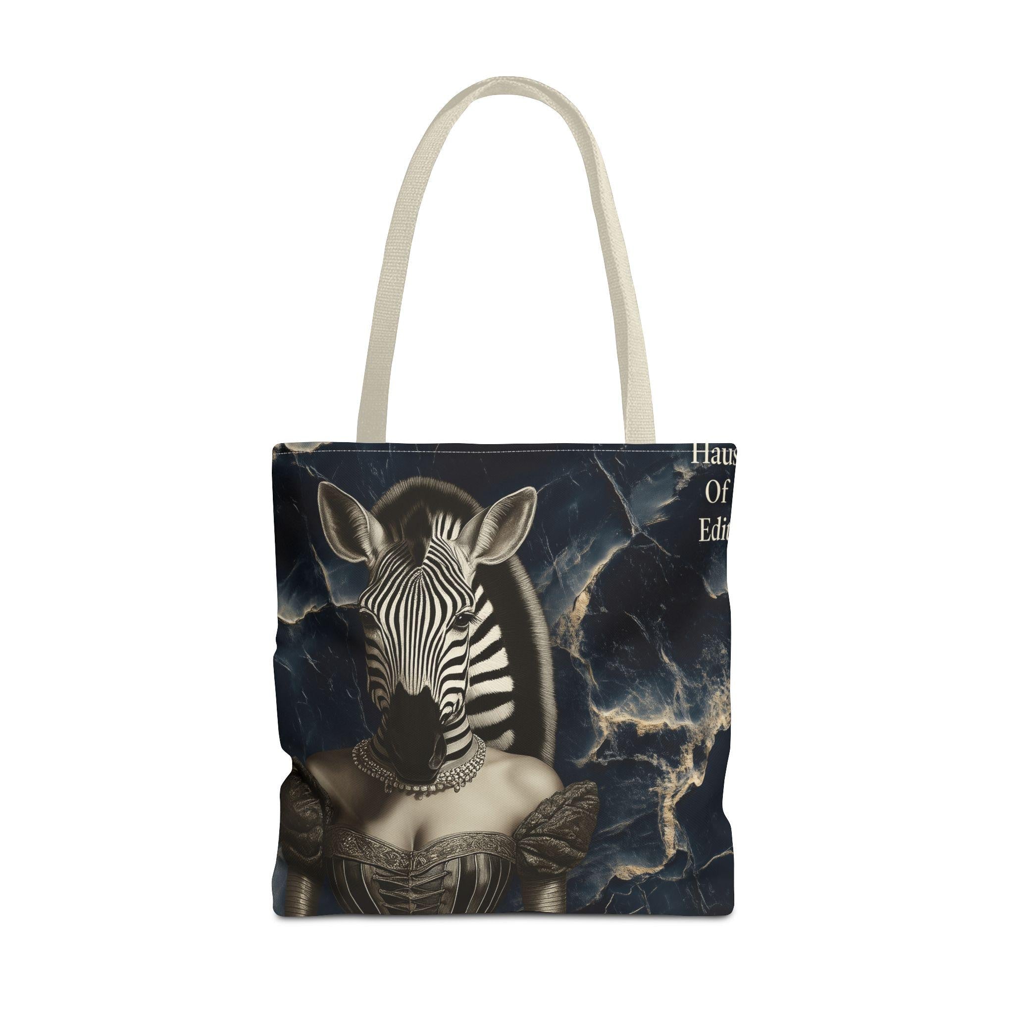 Zebra Woman Tote Bag, Black and White Shopping Tote, Stylish Eco-Friendly Shoulder Bag, Fashion Print Handbag, Unique Gift for Her, African