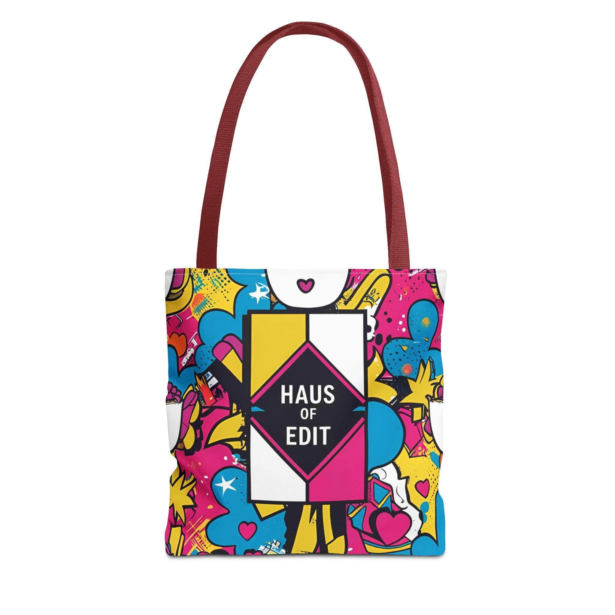 Colorful Graphic Tote Bag, Stylish Shopping Bag, Art Supply Bag, Personalized Gift, Trendy Carry-All