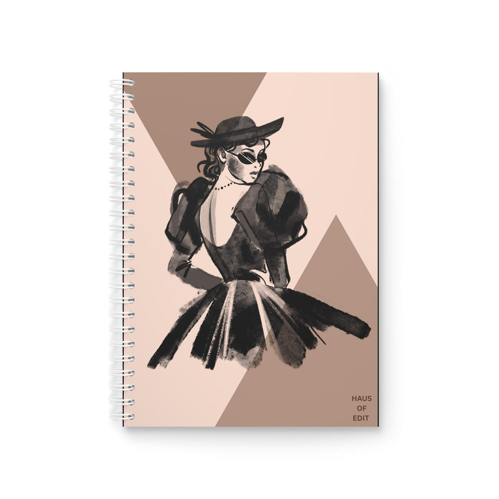 Fashion Diary Notebook Spiral Notebook by Haus of Edit