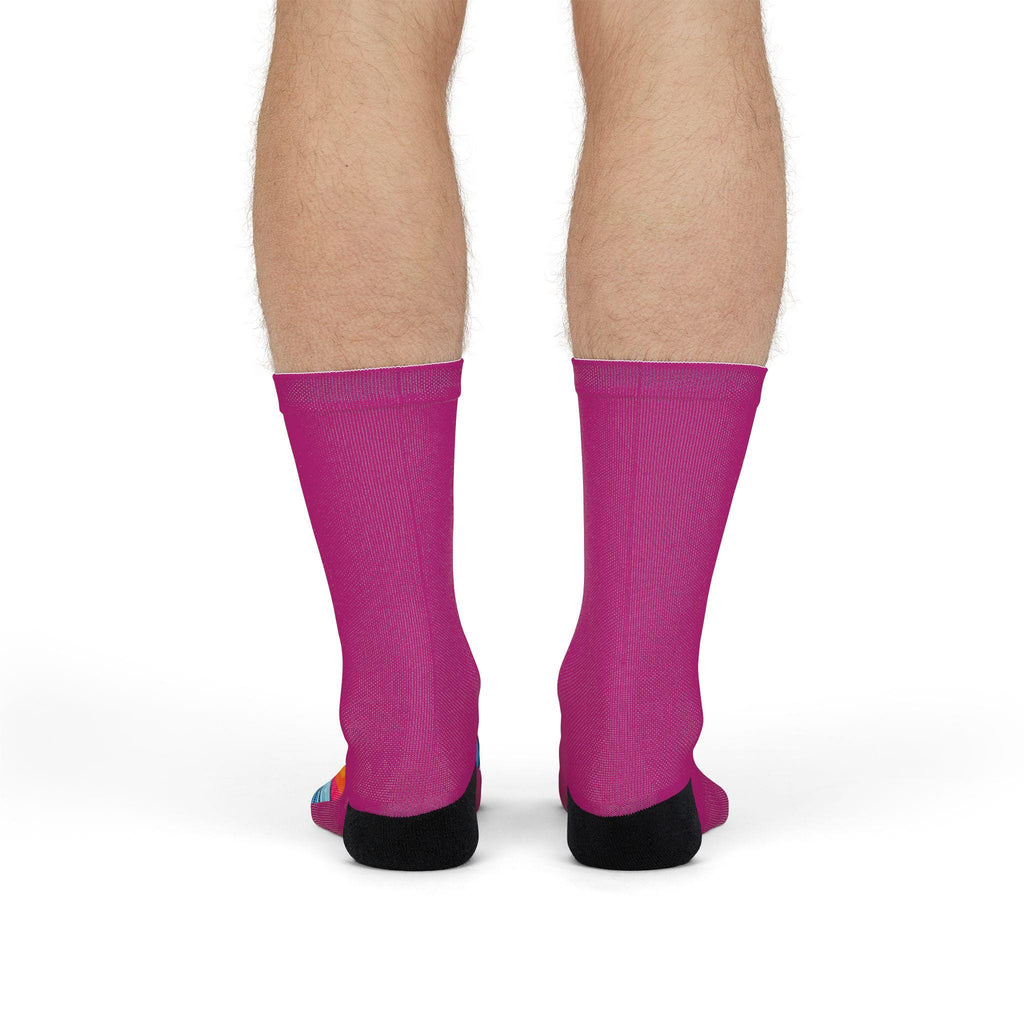 Vibrant Sunset Sublimation Crew Socks | Fun, Colorful Gift for Summer, Trendy Fashion, Beach Vibes, Cozy Comfort