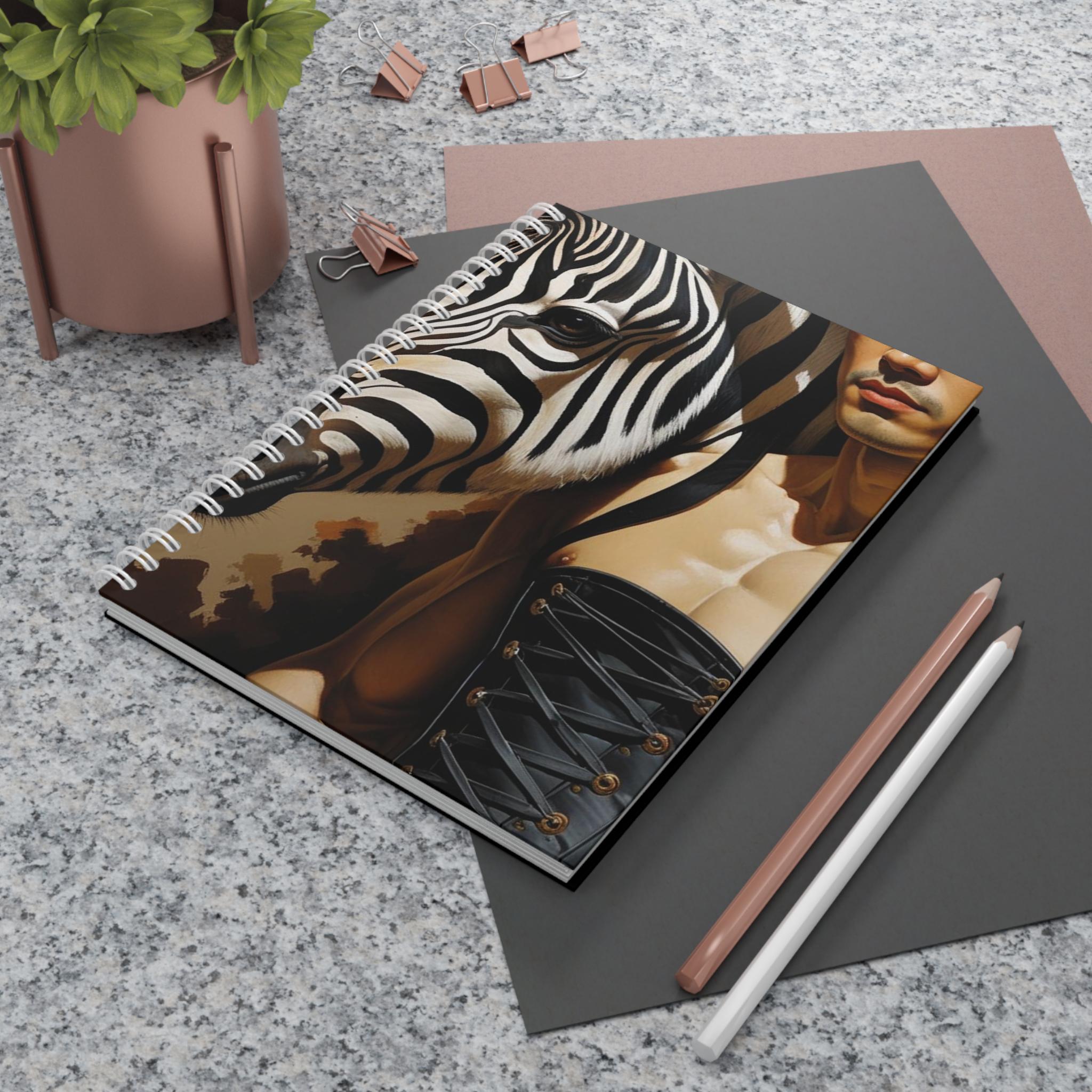 Girdle Man and Zebra Spiral Notebook