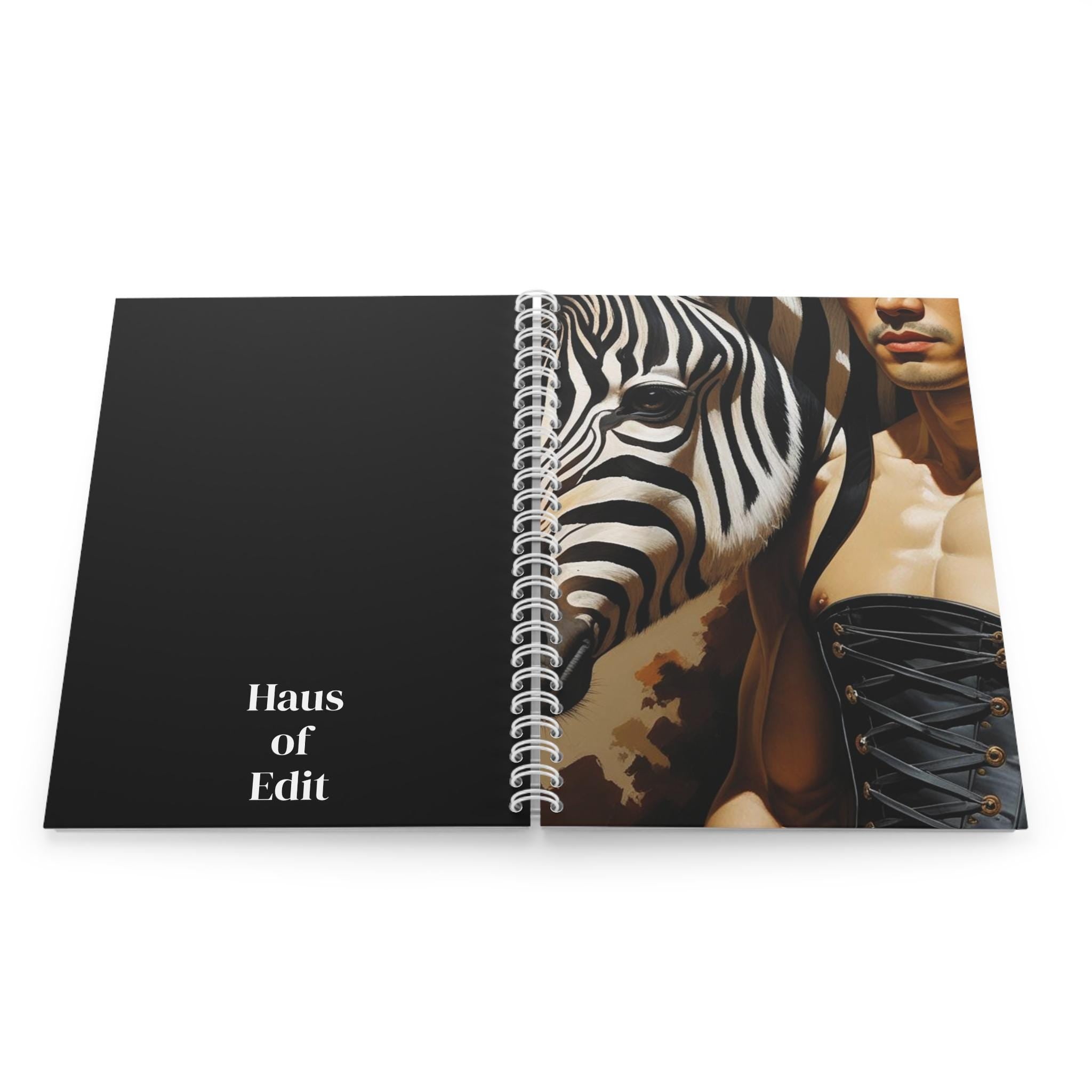 Girdle Man and Zebra Spiral Notebook