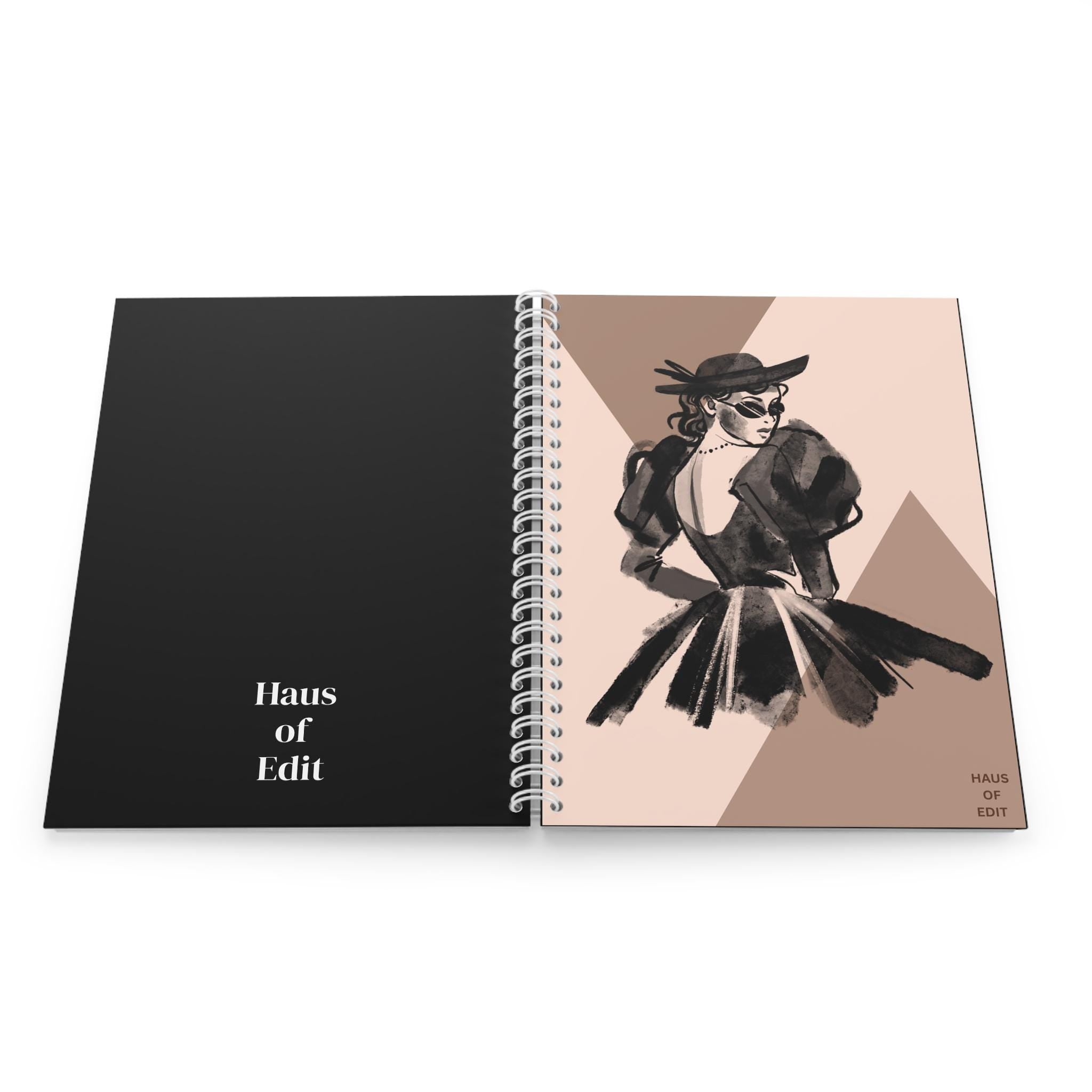 Fashion Diary Notebook Spiral Notebook by Haus of Edit