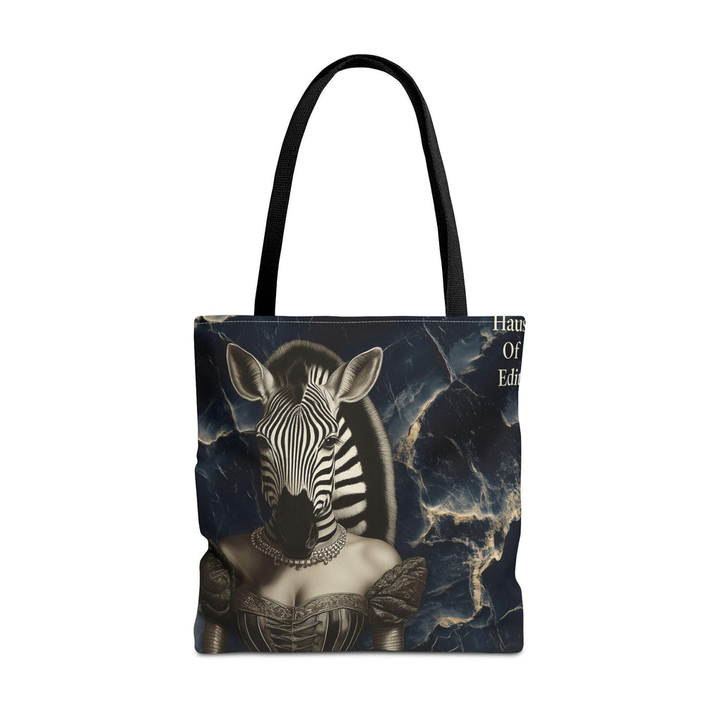 Zebra Woman Tote Bag, Black and White Shopping Tote, Stylish Eco-Friendly Shoulder Bag, Fashion Print Handbag, Unique Gift for Her, African
