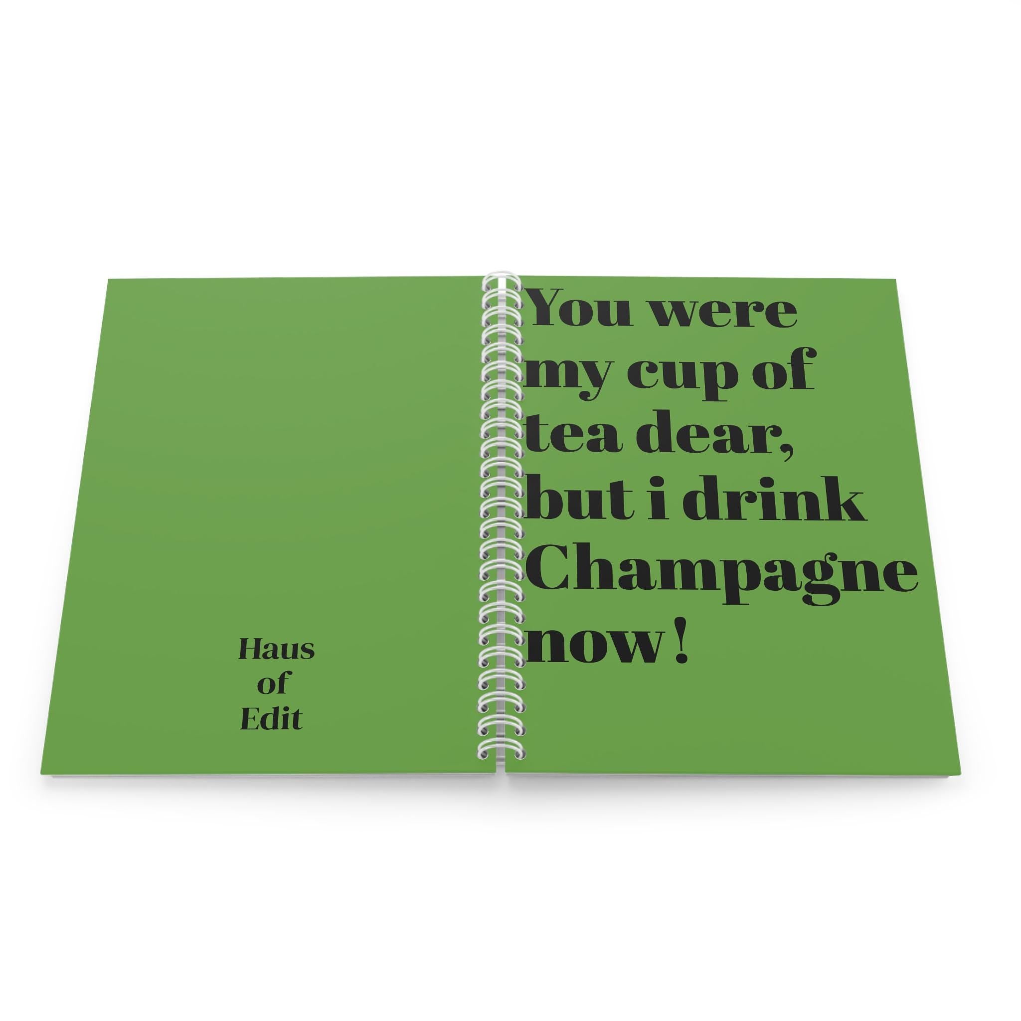 Champagne Spiral Notebook by Haus of Edit