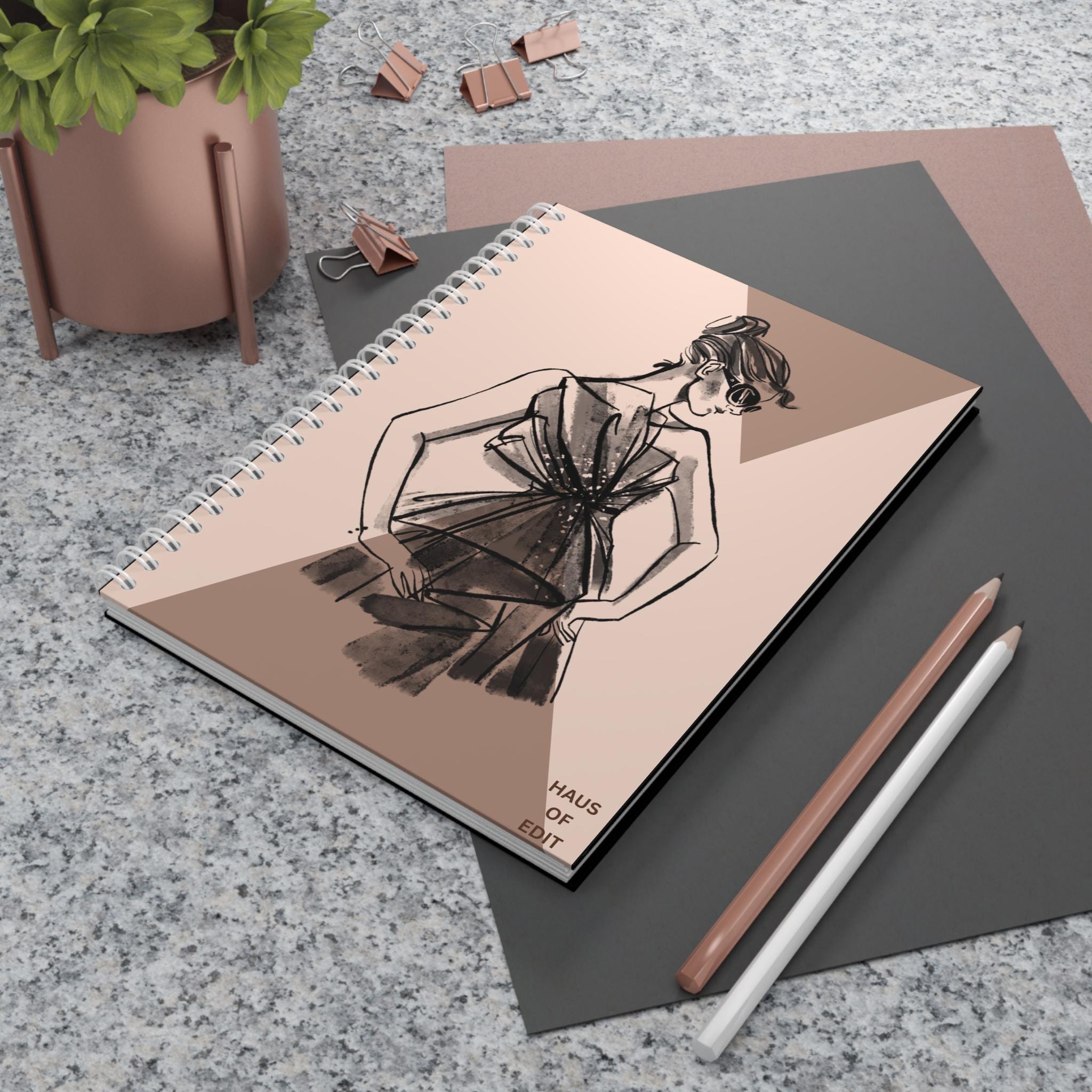 Fashion Diary Notebook Spiral Notebook by Haus of Edit